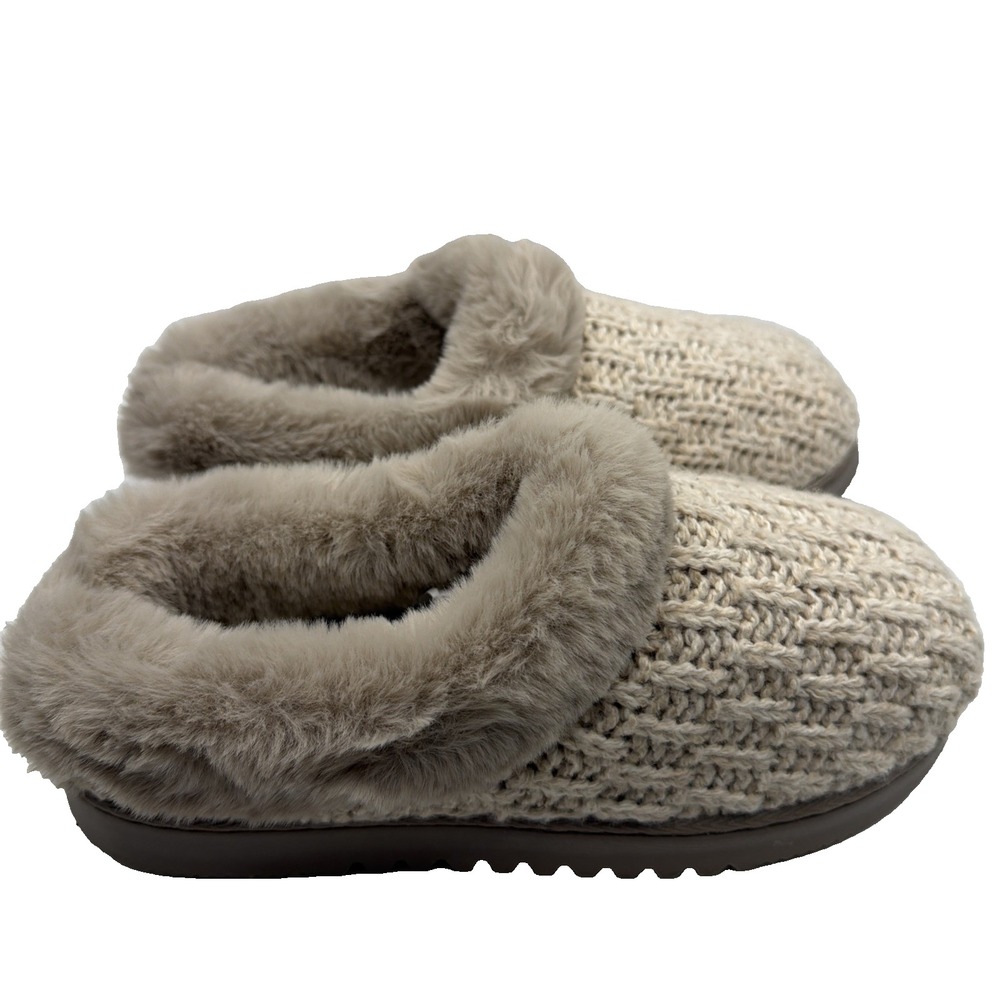 Dearfoams Women's Indoor Outdoor Slipper Oatmeal Heather US 7-8 EU 38-39 UK 5-6
